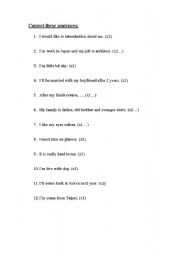 English worksheet: Correct these sentences