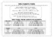 English Worksheet: THE PASSIVE VOICE (GRAMMAR)