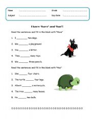English Worksheet: Its some exercise about have/has. 