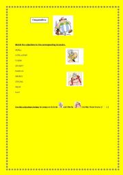 English worksheet: Comparatives