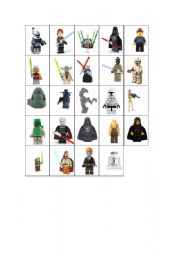 English Worksheet: Star Wars Guess Who