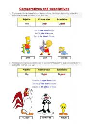 English Worksheet: Comparatives and superlatives