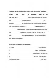 English worksheet: Past simple