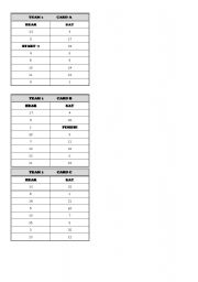 English worksheet: hear and say game - numbers