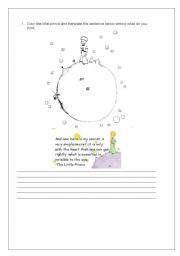 English Worksheet: The little prince