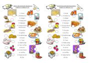 English Worksheet: Matchmaking American breakfast