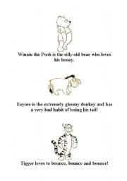 English Worksheet: Winnie the Pooh