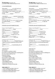 English worksheets: CANDLE IN THE WIND- ELTON JOHN worksheet for group B