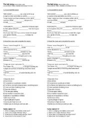 English worksheet: the last song - elton john