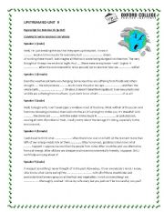 English Worksheet: UPSTREAM B2-UNIT  9-Tapescript for Exercise 1b (p.162) 