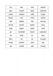 English worksheet: Past Simple Dominoes