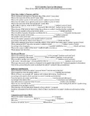 English worksheet: question stems for fcat