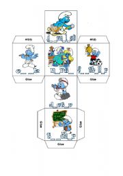 Two DICE and CRISS-CROSS BINGO with The SMURFS