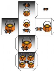 English Worksheet: Where is the Spider Halloween Dominoes and Memory Cards Part 3 of 3