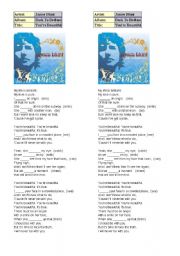 English Worksheet: Youre beautiful past tense listening exercise