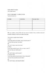 English worksheet: Helping Others And Asking for Help