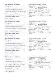 English Worksheet: DESCRIBING PEOPLE  questions and verb to be or have