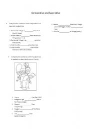 English worksheet: comparative