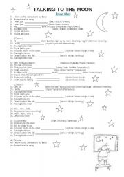 English Worksheet: Talking to the moon