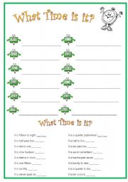 English Worksheet: What time is it?