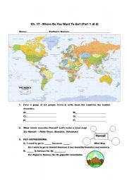 English Worksheet: Where Do You Want To Go? EXPANDED VERSION