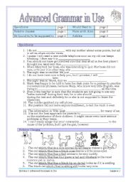 English Worksheet: Advanced Grammar in use 3 pages/6 exercise