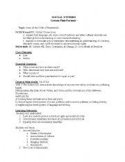 English Worksheet: Code of Hammurabi