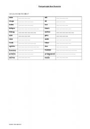 English worksheet: Past participle