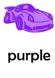 English Worksheet: COLOURS and CARS flashcards Set 2/2