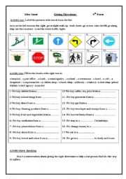 English Worksheet: Group session about Giving Directions