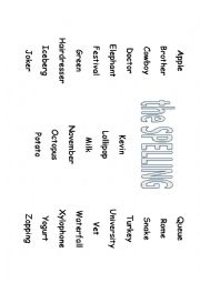 English Worksheet: Its Spelling Time!