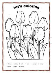 English Worksheet: coloring