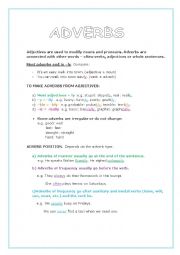 English Worksheet: ADVERBS