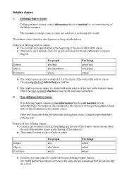 English Worksheet: Relative Clauses FCE