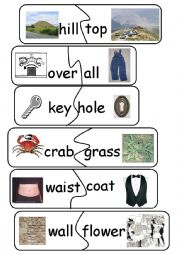 English Worksheet: Compound Words/Game - set 25