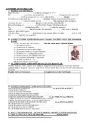 English Worksheet: Activities about Simple past