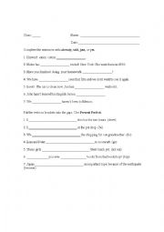 English Worksheet: Present Perfect