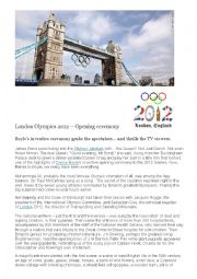 English Worksheet: London Olympics 1212 Opening Ceremony