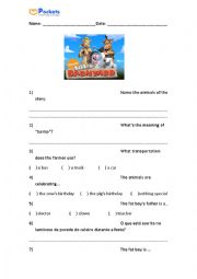 English Worksheet: back at the Barnyard