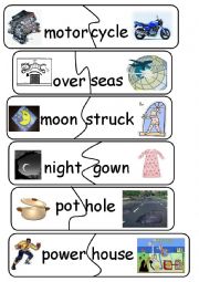 English Worksheet: Compound Words/Game - set 26