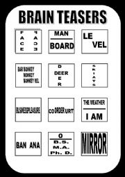 Brain teasers - ESL worksheet by pocza