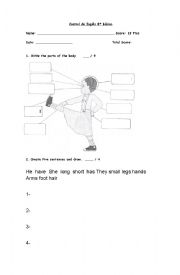 English Worksheet: Parts of the body 