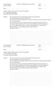 English Worksheet: Reading and Writing