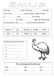 English Worksheet: Working with words