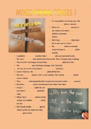 English Worksheet: MIXED TENSES