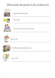 English Worksheet: Advice