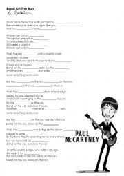 English Worksheet: Paul McCartney Band On The Road Fill In The Gaps