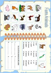 English Worksheet: The Farm