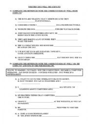 English Worksheet: future test