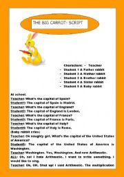 English Worksheet: THE BIG CARROT